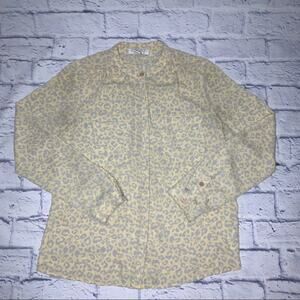 Yellow Animal Print Button Down Shirt